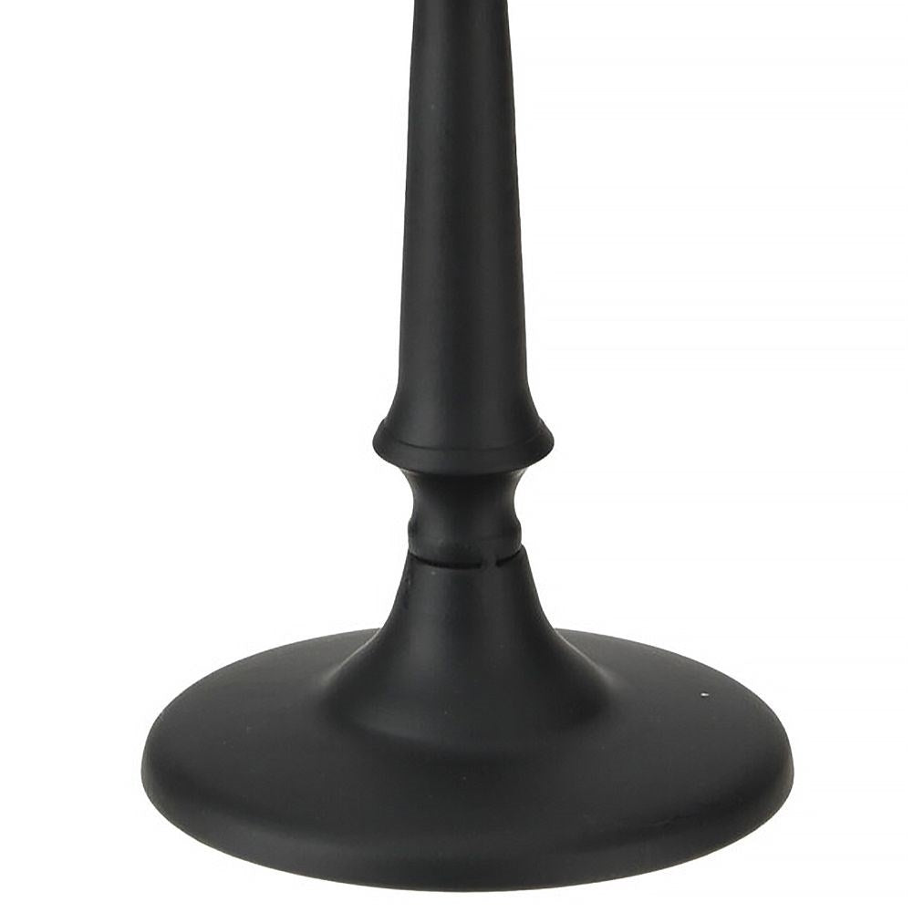 Industrial Classic Candlestick in Matt Black Finish