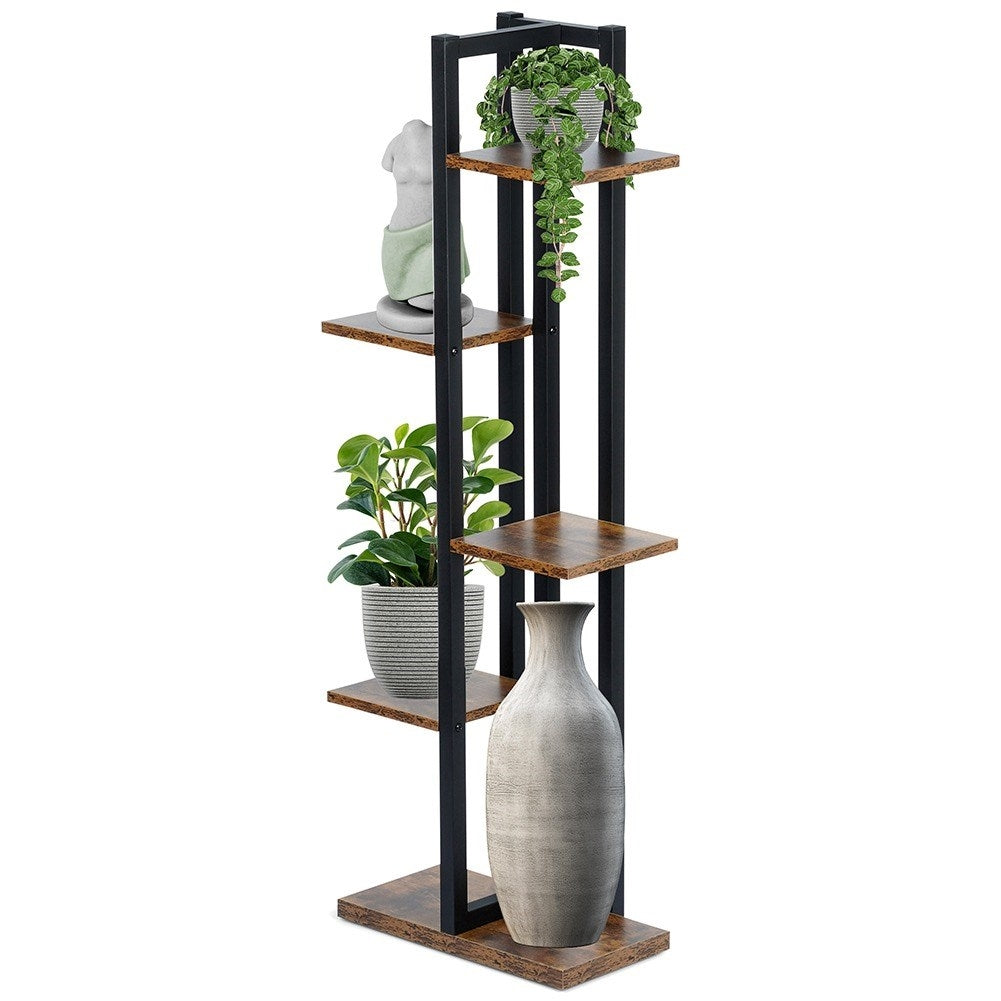 Industrial Flower Stand with 6 Places for Potted Plants