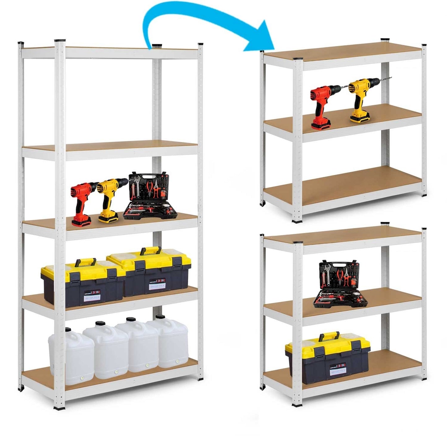 Industrial Metal Shelving for Warehouse 180 x 90 x 40 cm - Humberg 4847
