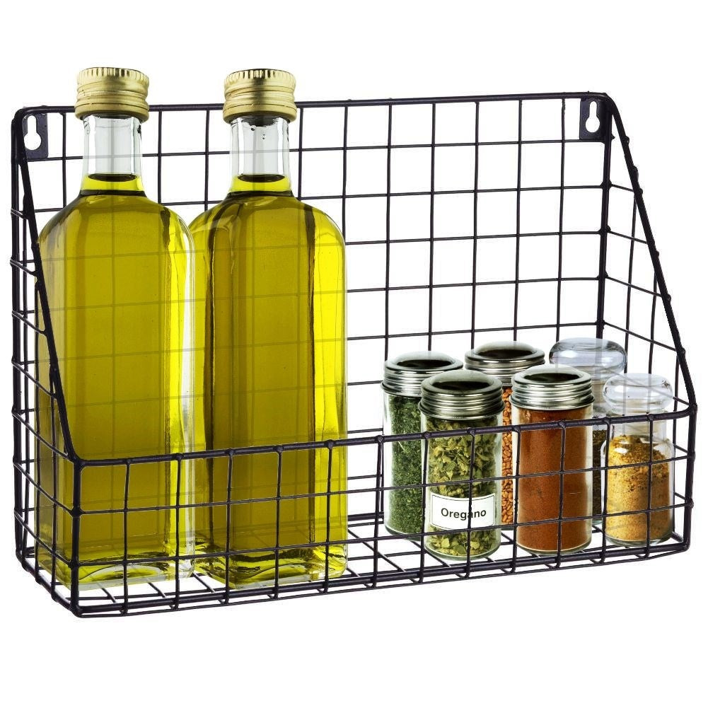 Industrial black wall-mounted shelf for any room