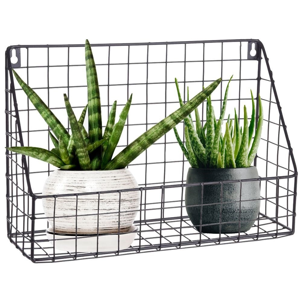 Industrial black wall-mounted shelf for any room