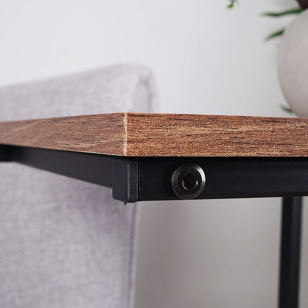 Industrial loft table in black metal for multiple uses