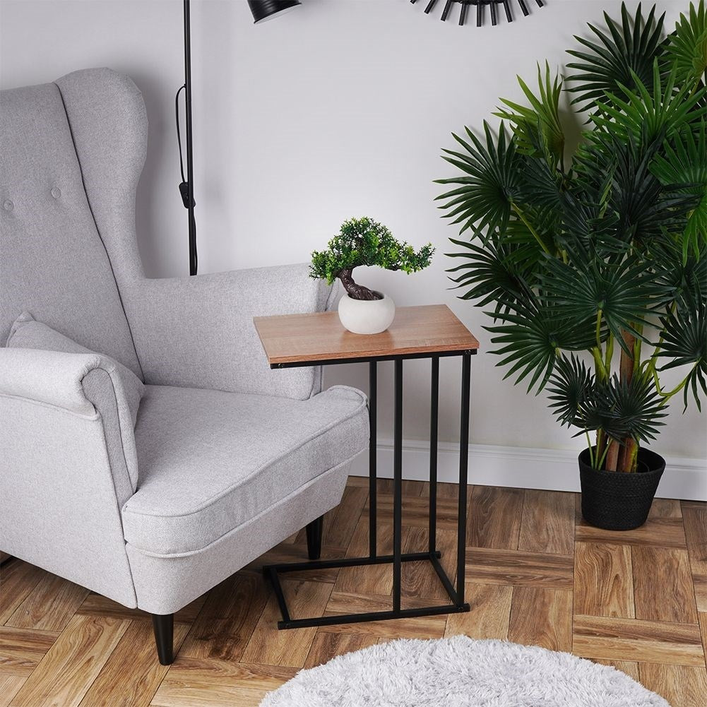 Industrial loft table in black metal for multiple uses