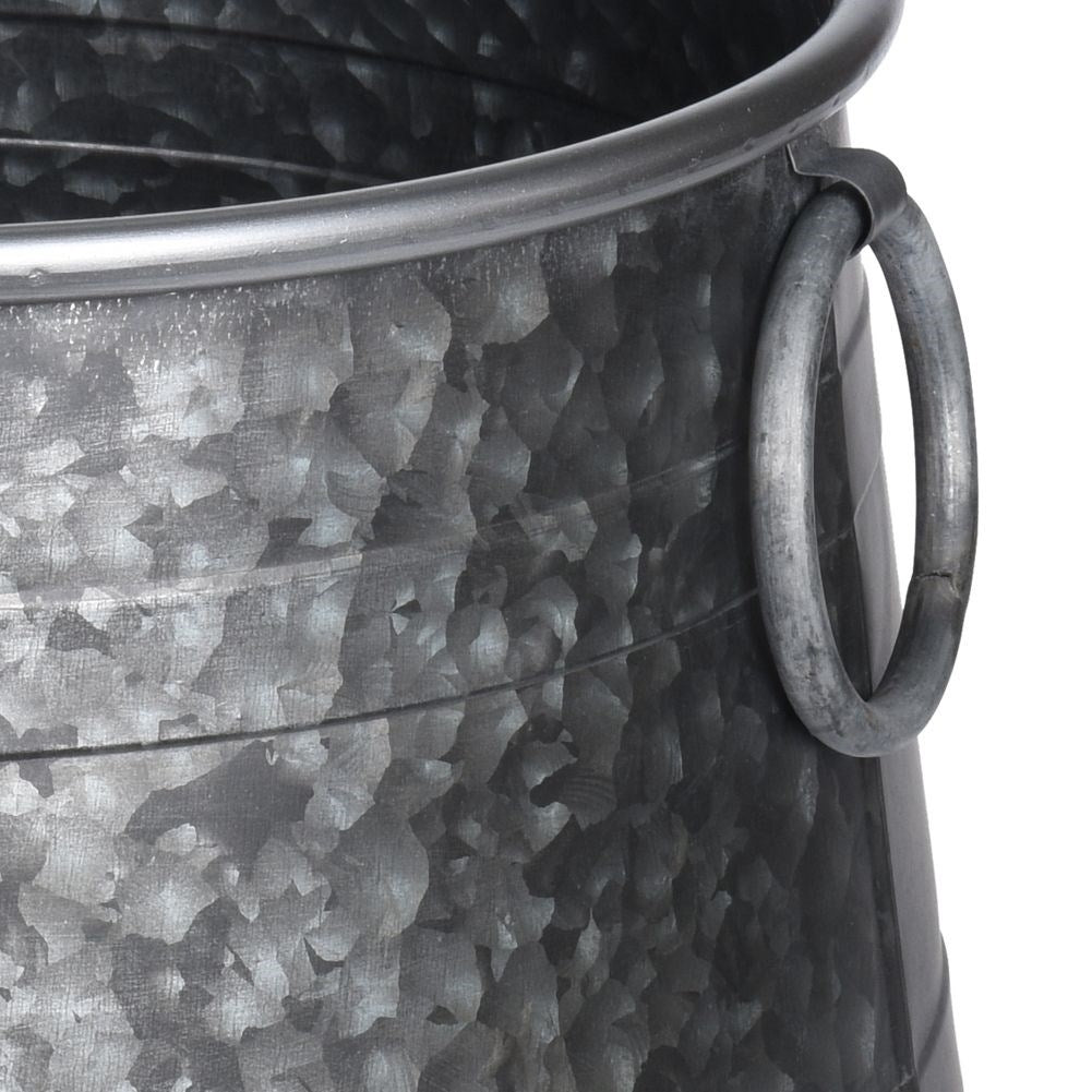 Industrial metal pot for plants - durable and stylish
