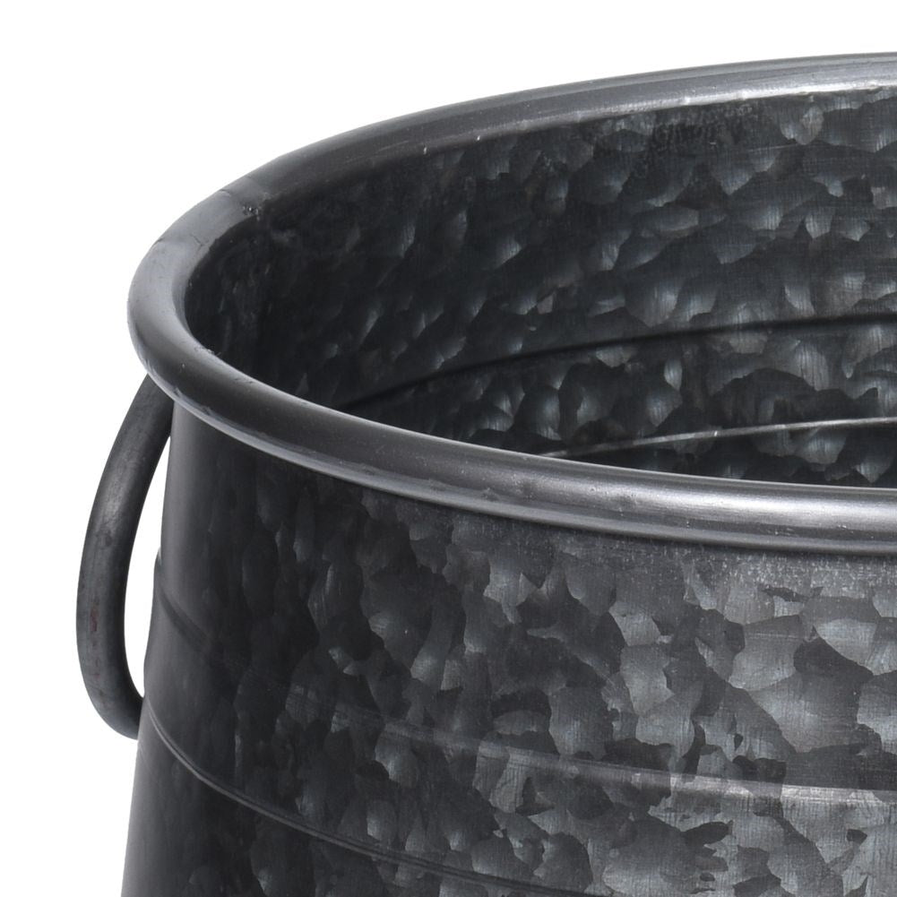Industrial metal pot for plants - durable and stylish