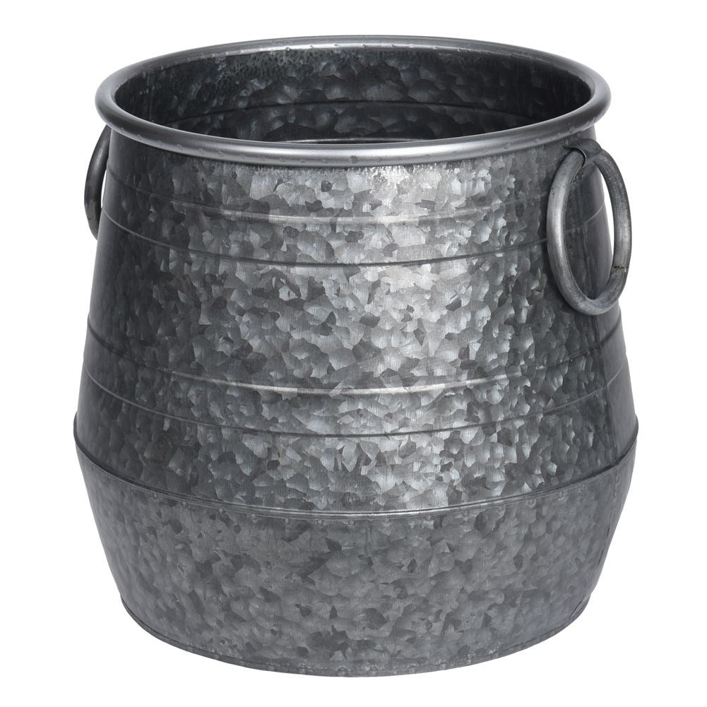 Industrial metal pot for plants - durable and stylish