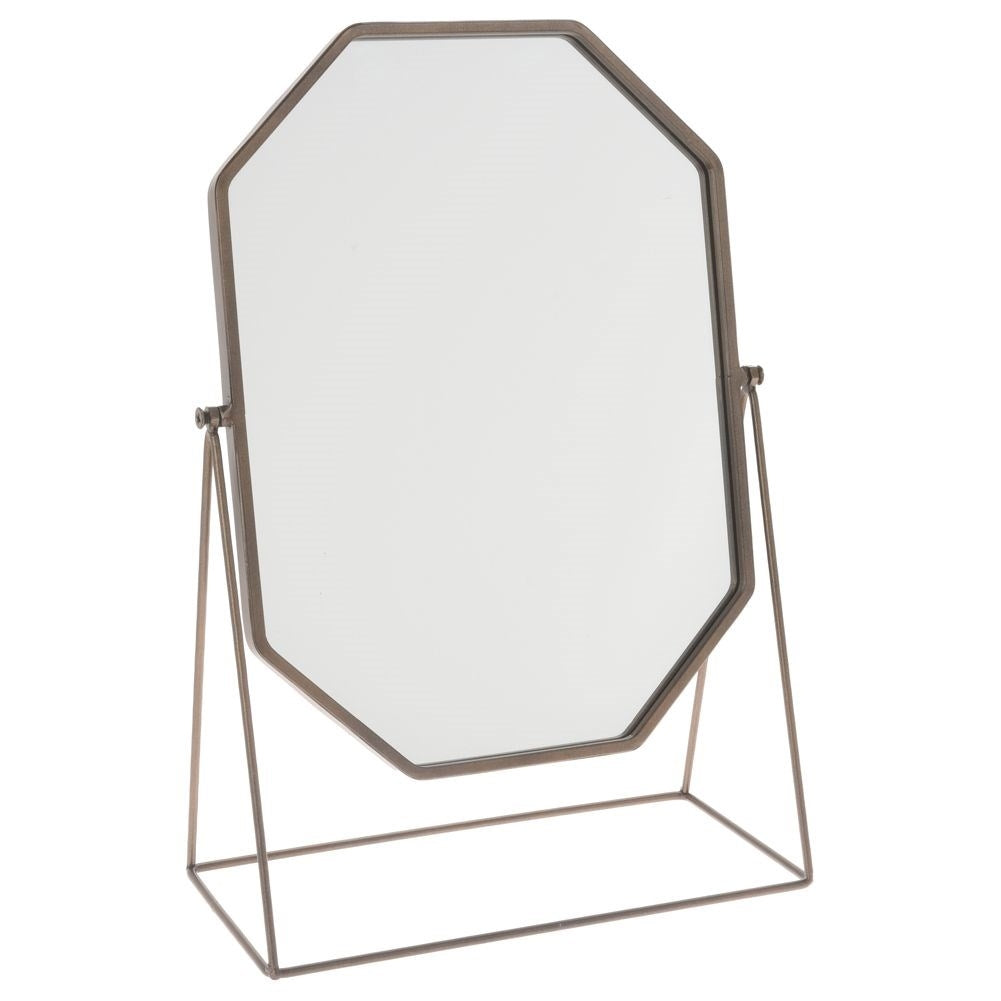 Industrial mirror with metal frame, 30x43 cm for makeup and beauty
