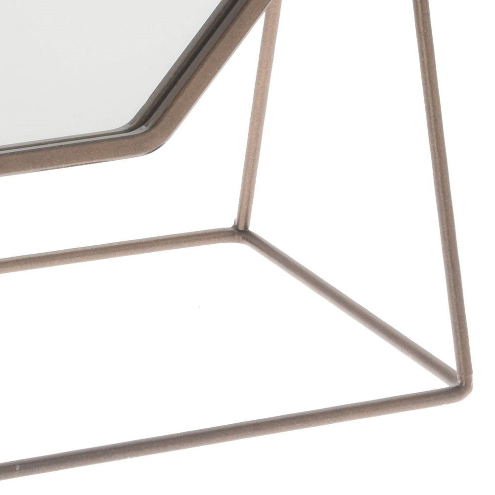 Industrial mirror with metal frame, 30x43 cm for makeup and beauty