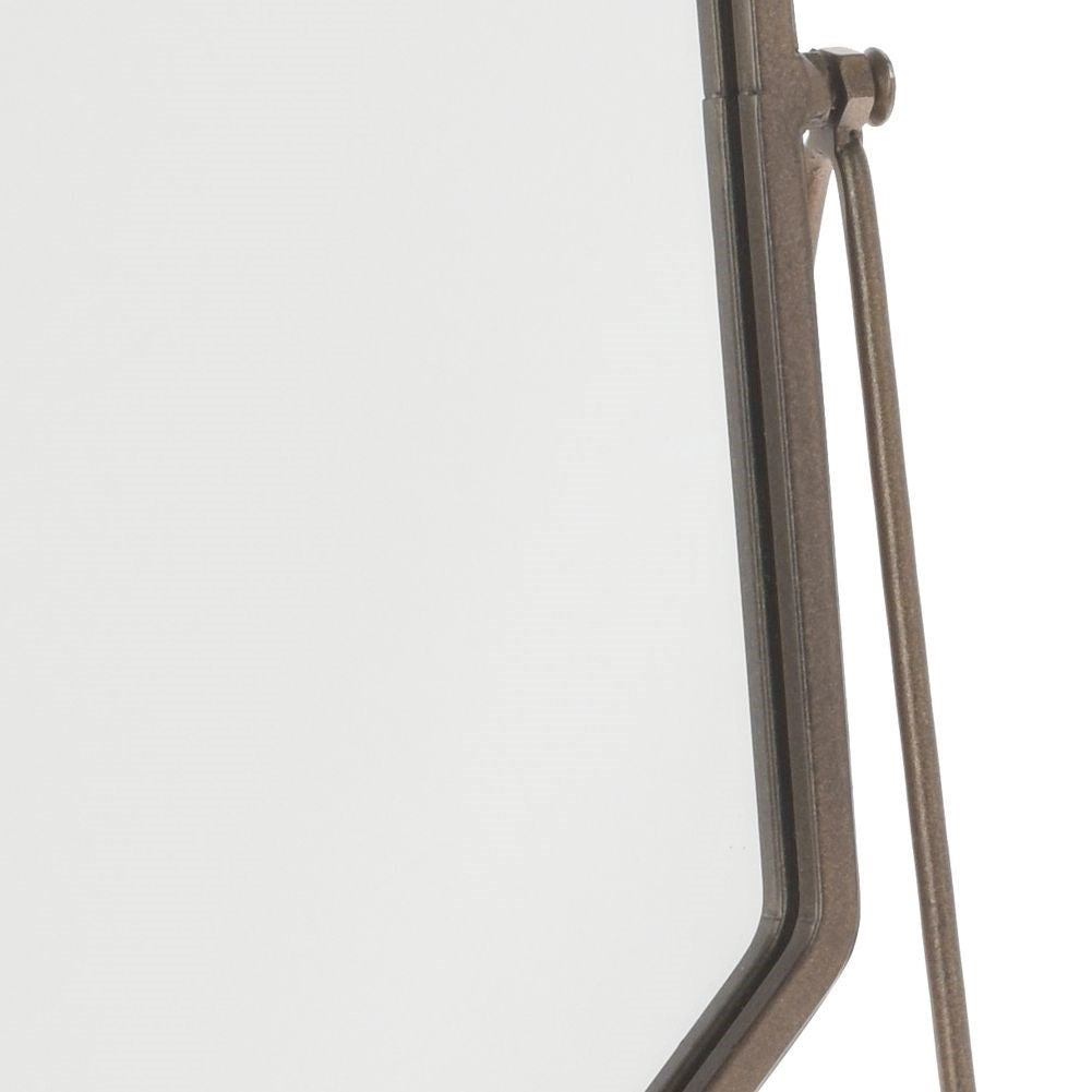 Industrial mirror with metal frame, 30x43 cm for makeup and beauty