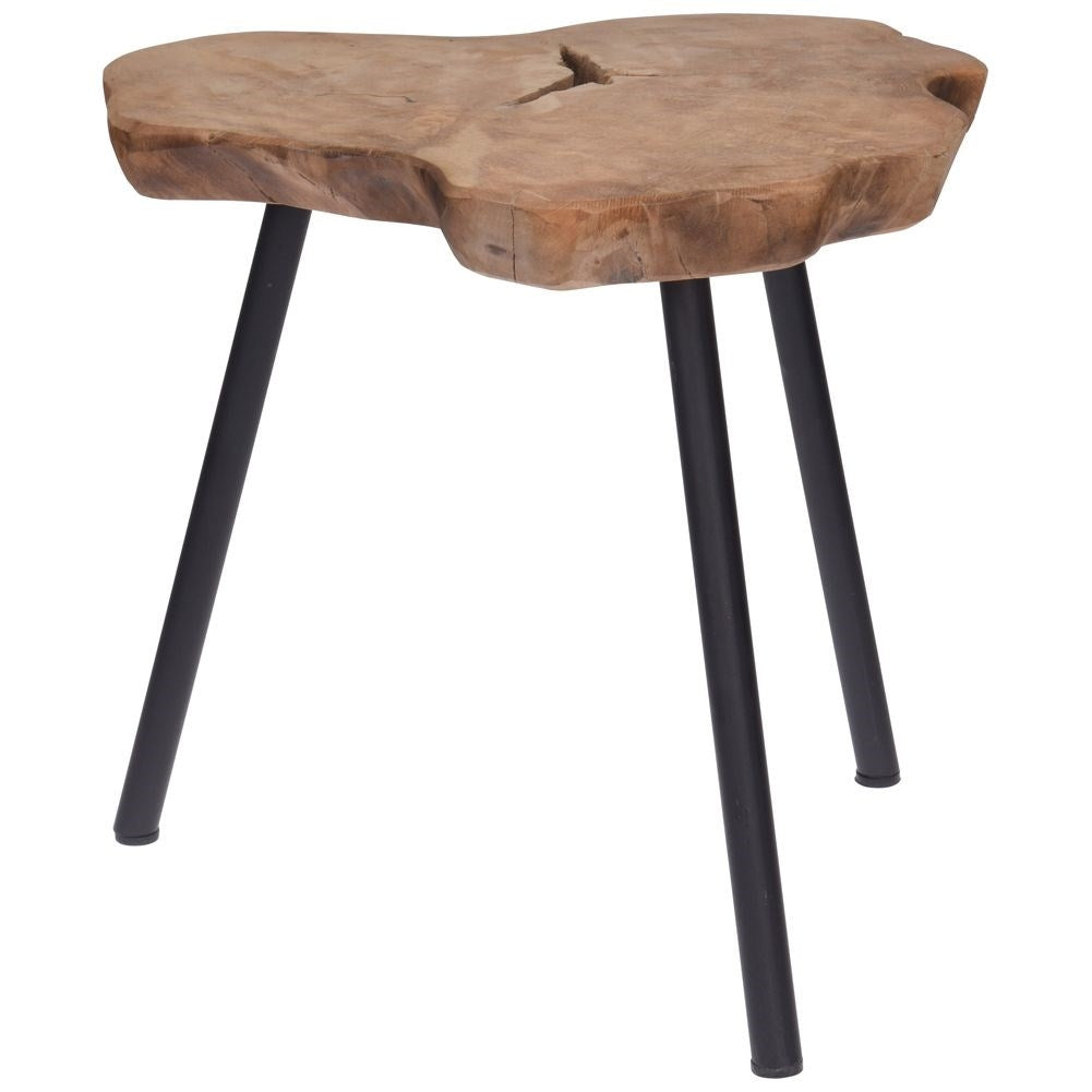 Industrial teak table: coffee table/flower table in loft style