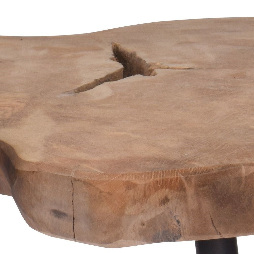 Industrial teak table: coffee table/flower table in loft style
