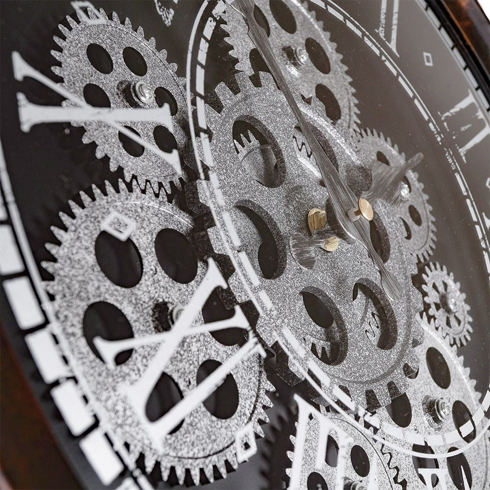 Industrial wall clock 35 cm with movable metal discs