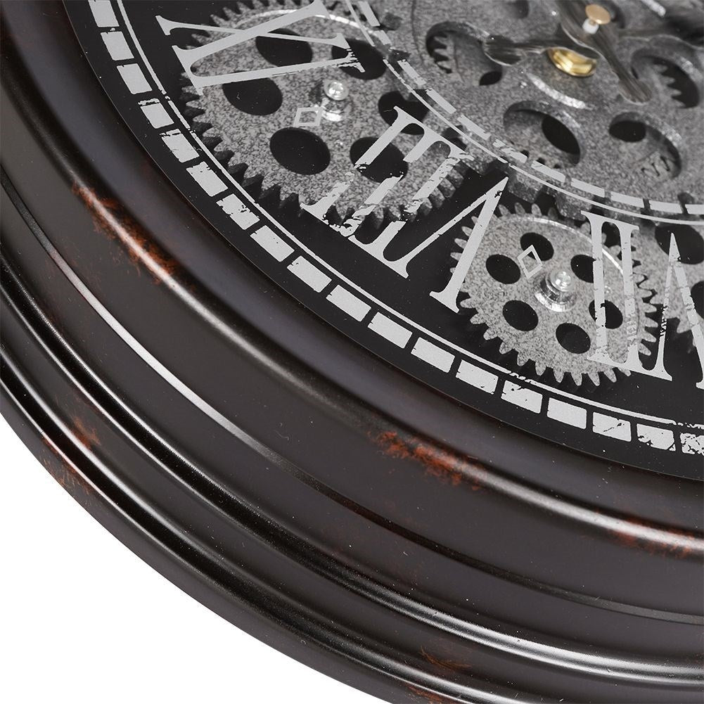 Industrial wall clock 35 cm with movable metal discs