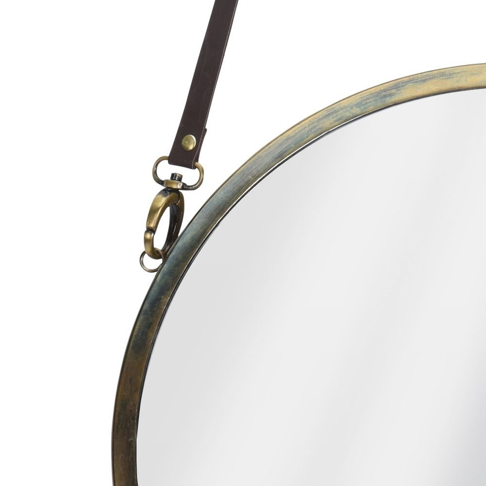 Industrial wall mirror LOFT with adjustable strap, elegant design
