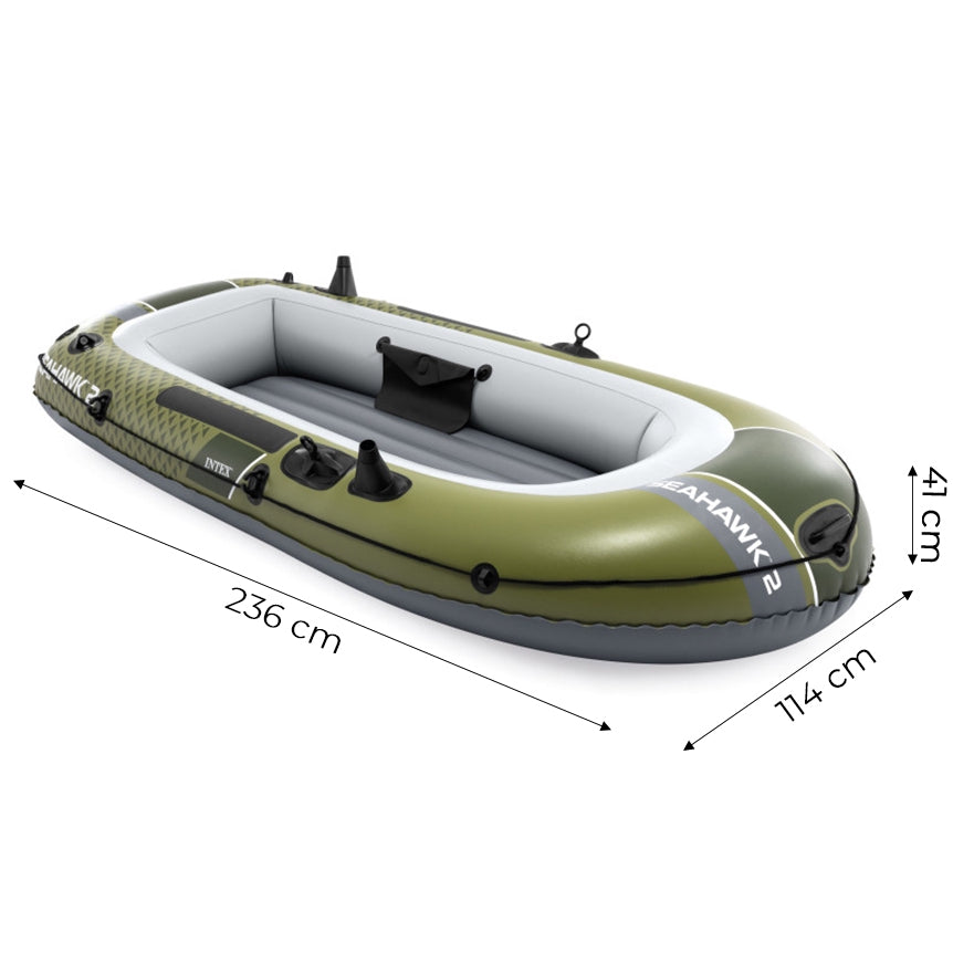 Inflatable 2-Person Boat with Pump and Oars, PVC Material