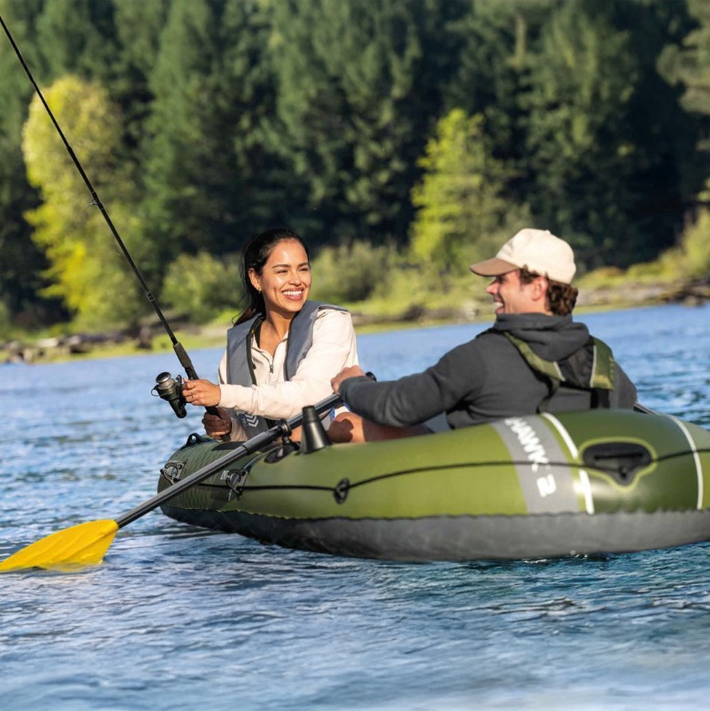 Inflatable 2-Person Boat with Pump and Oars, PVC Material