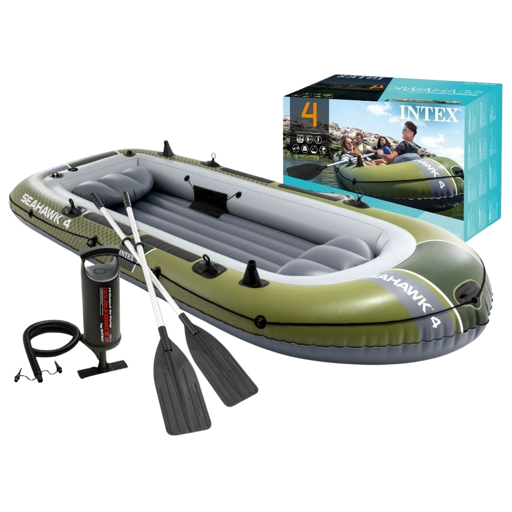 Inflatable Boat for 4 People with Pump and Oars