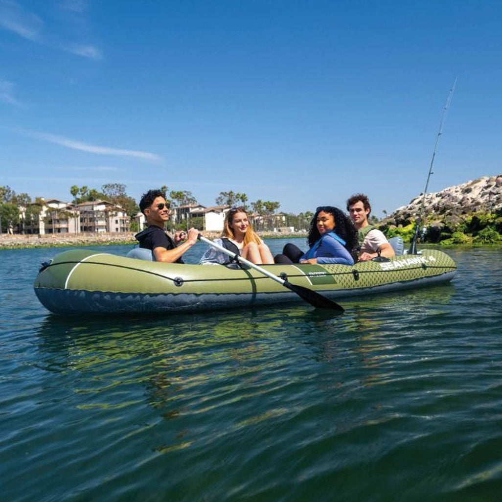 Inflatable Boat for 4 People with Pump and Oars