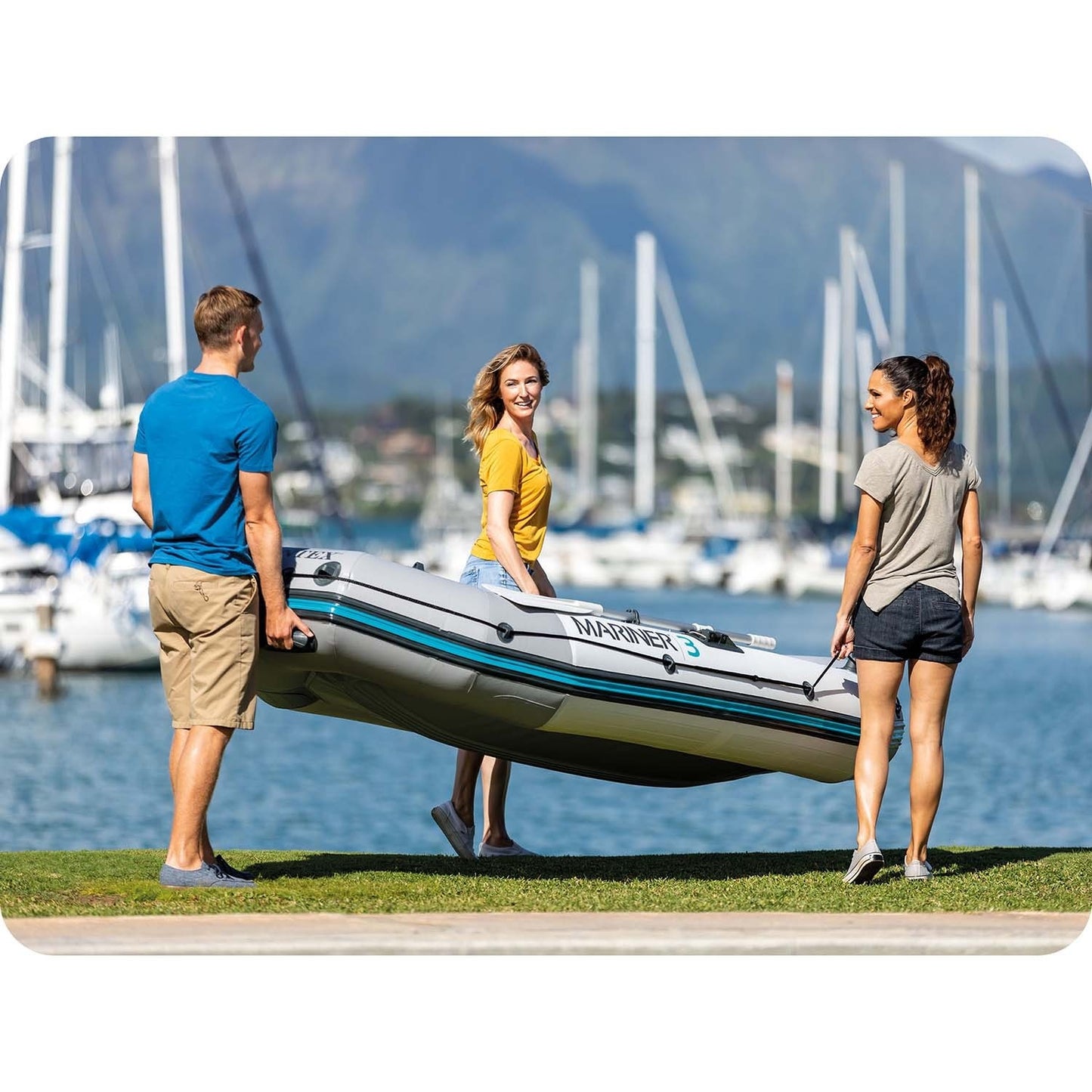 Inflatable Boat with Oars & Pump, 297 x 127 x 46 cm