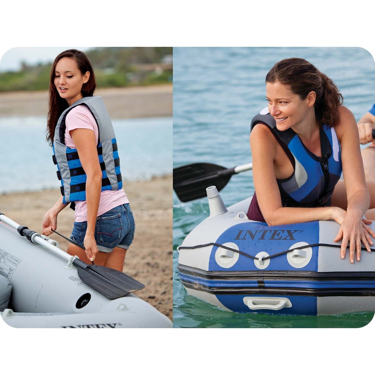 Inflatable Boat with Oars & Pump, 297 x 127 x 46 cm