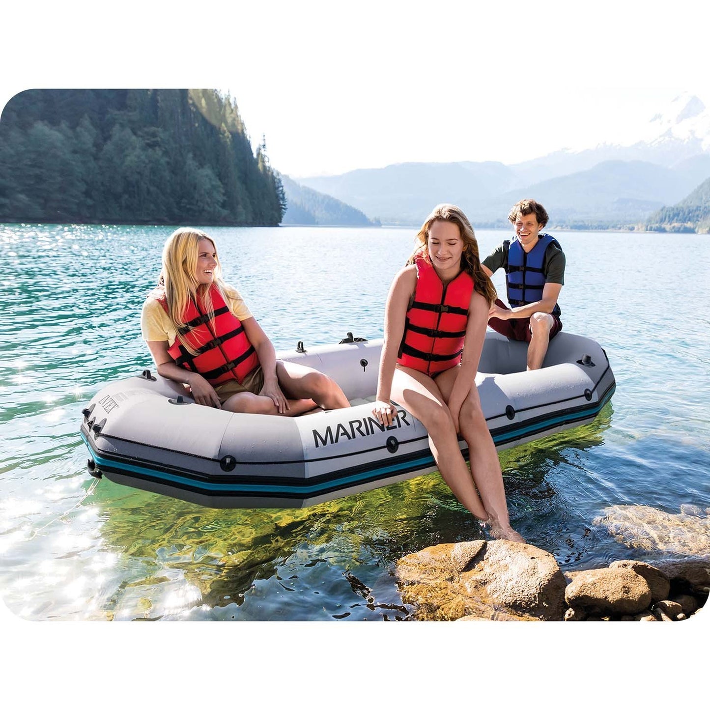 Inflatable Boat with Oars & Pump, 297 x 127 x 46 cm