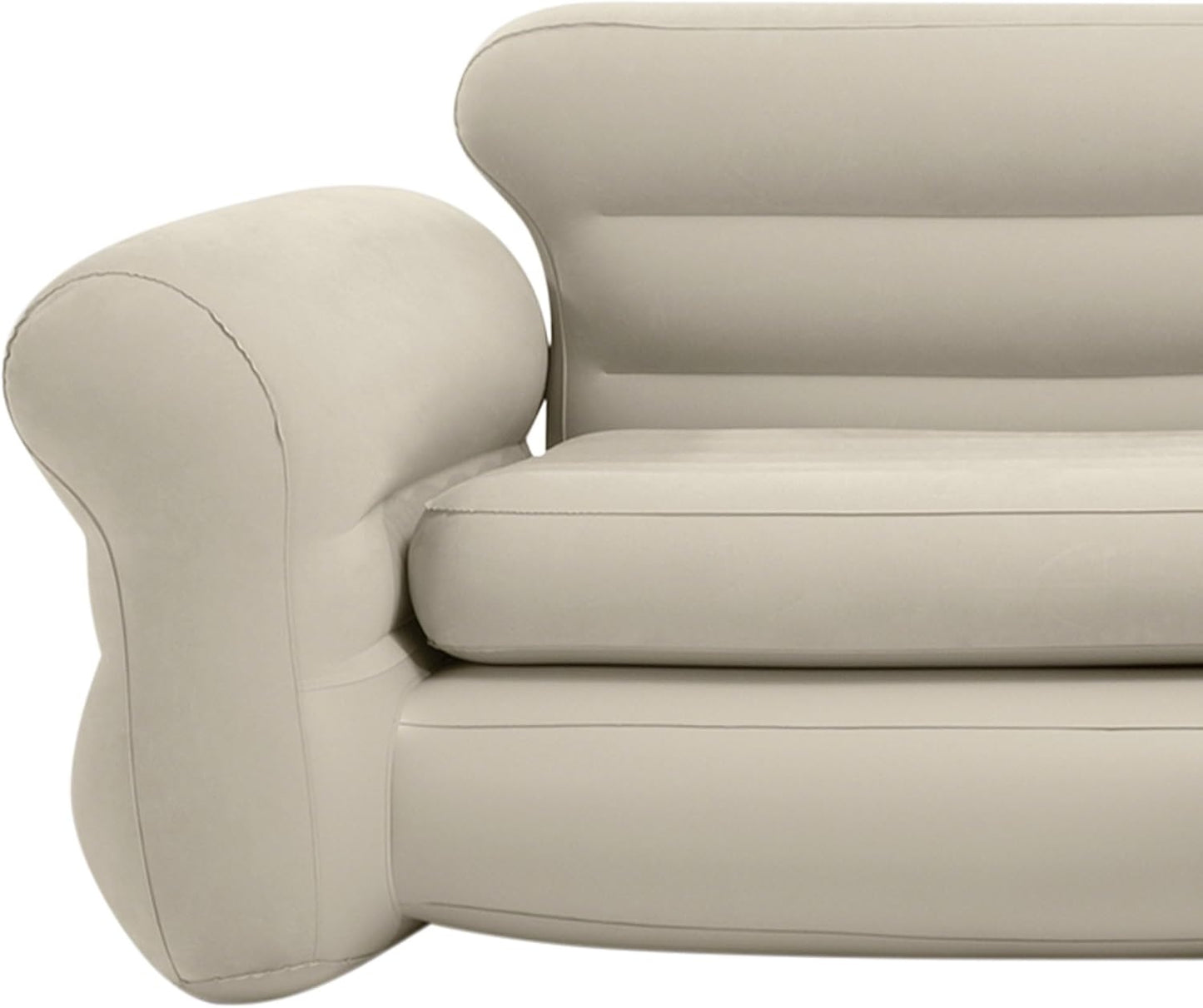 Inflatable Corner Sofa, 4-Person, 257x203x76 cm, Beige