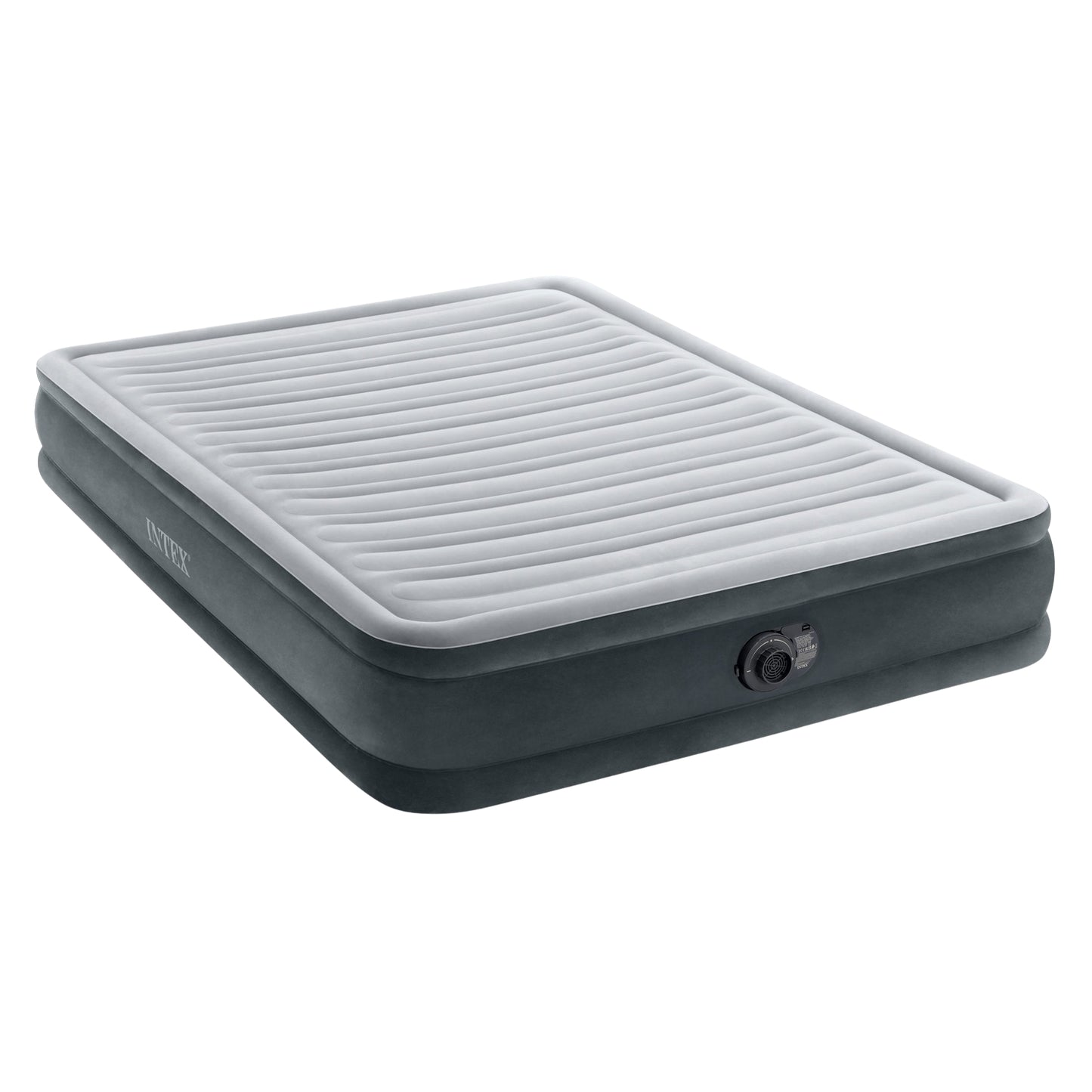 Inflatable Double Air Mattress with Built-in Pump, 203x152 cm
