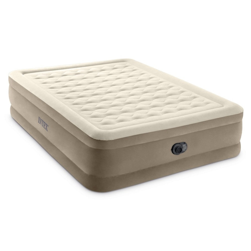 Inflatable Double Mattress with Built-In Pump, 203x152 cm