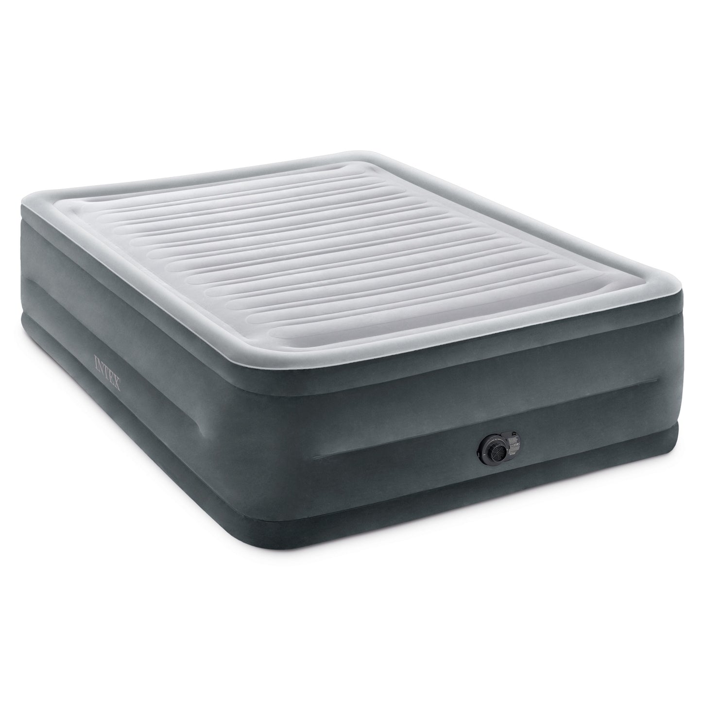 Inflatable Double Mattress with Built-In Pump