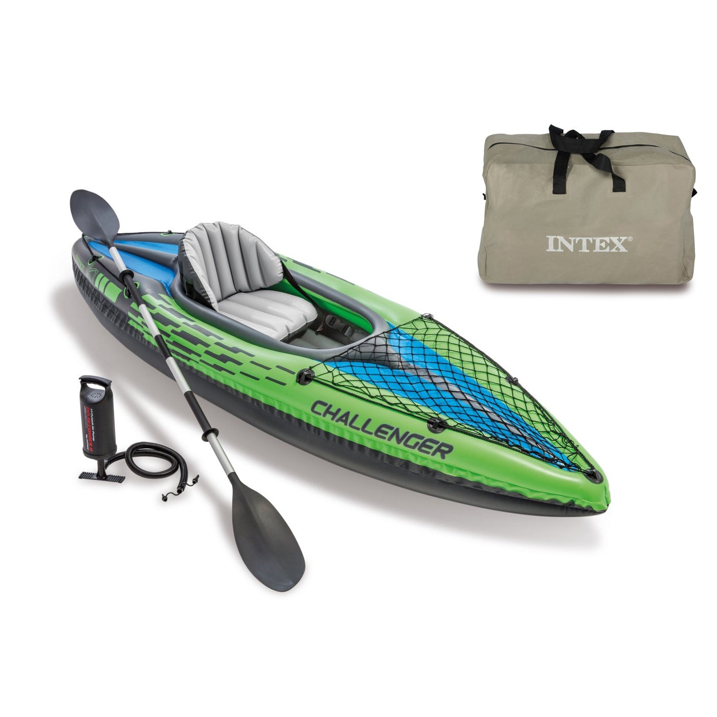 Inflatable Kayak Challenger K1, Single-Person, PVC, Paddle