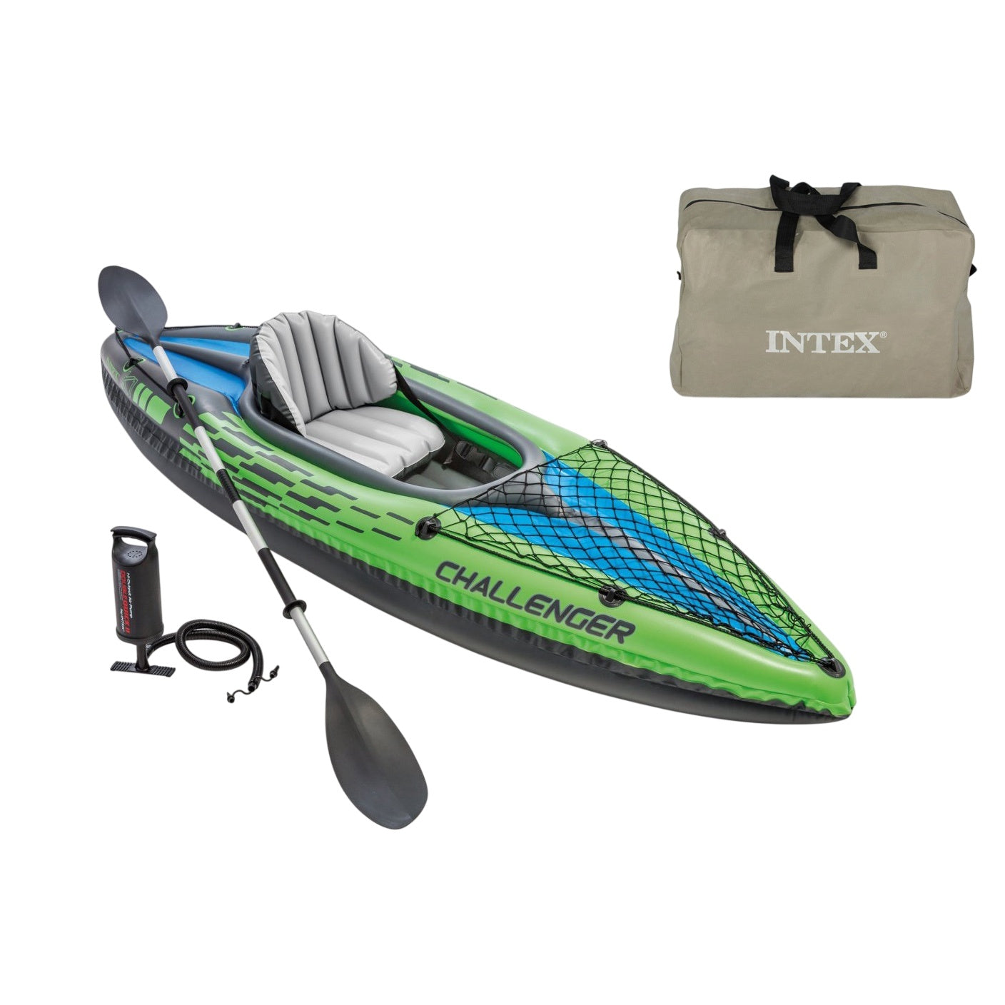 Inflatable Kayak Challenger K1, Single-Person, PVC, Paddle
