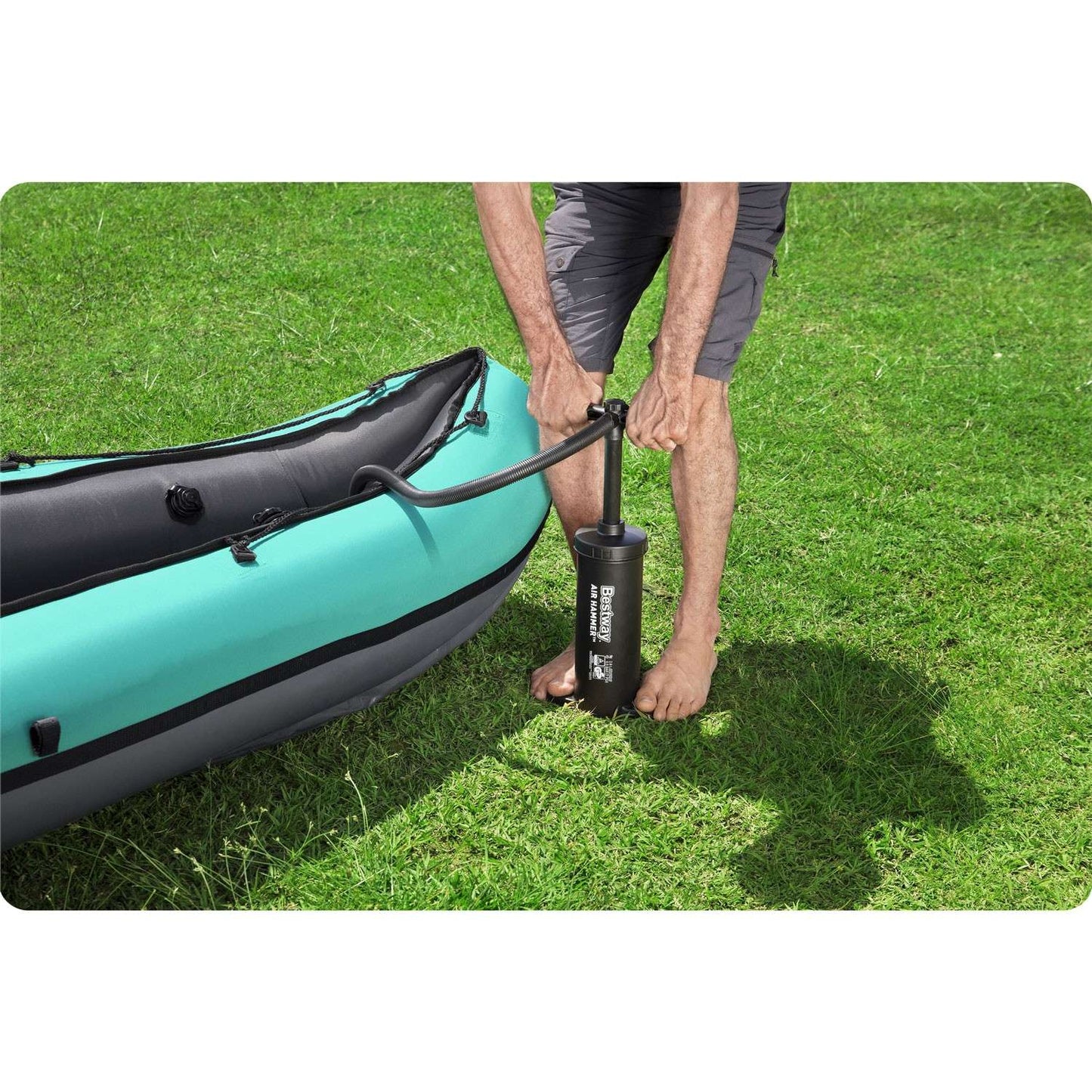 Inflatable Kayak for Two, Heavy-Duty PVC, Adjustable Seats