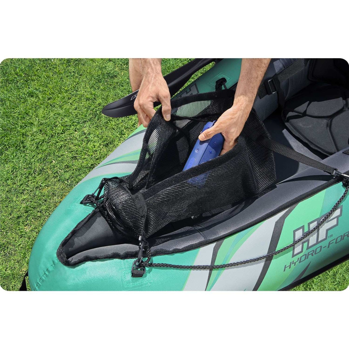Inflatable Kayak for Two, Heavy-Duty PVC, Adjustable Seats