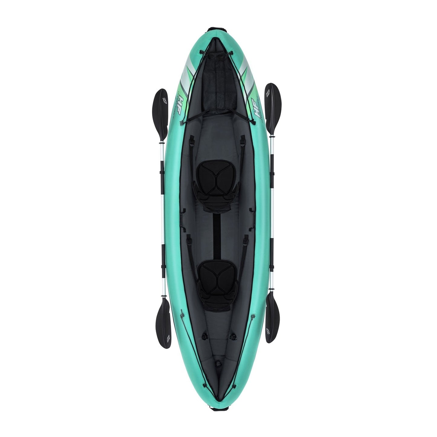 Inflatable Kayak for Two, Heavy-Duty PVC, Adjustable Seats