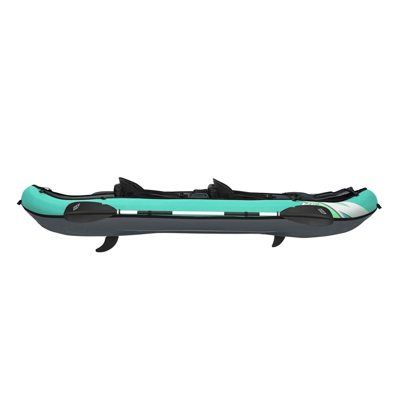 Inflatable Kayak for Two, Heavy-Duty PVC, Adjustable Seats
