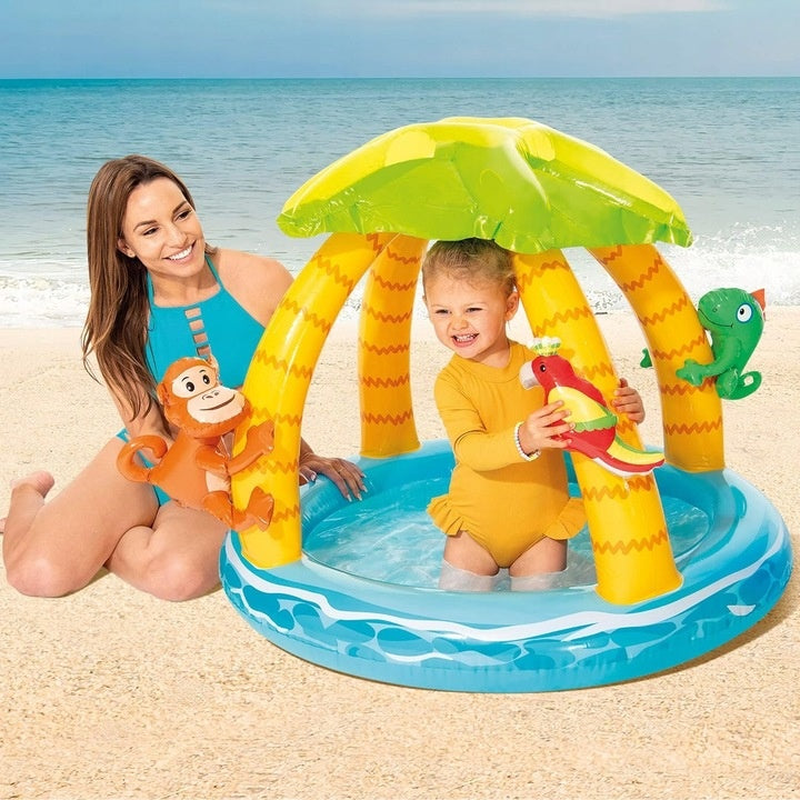 Inflatable Kiddie Pool with Canopy Island Design INTEX 58417