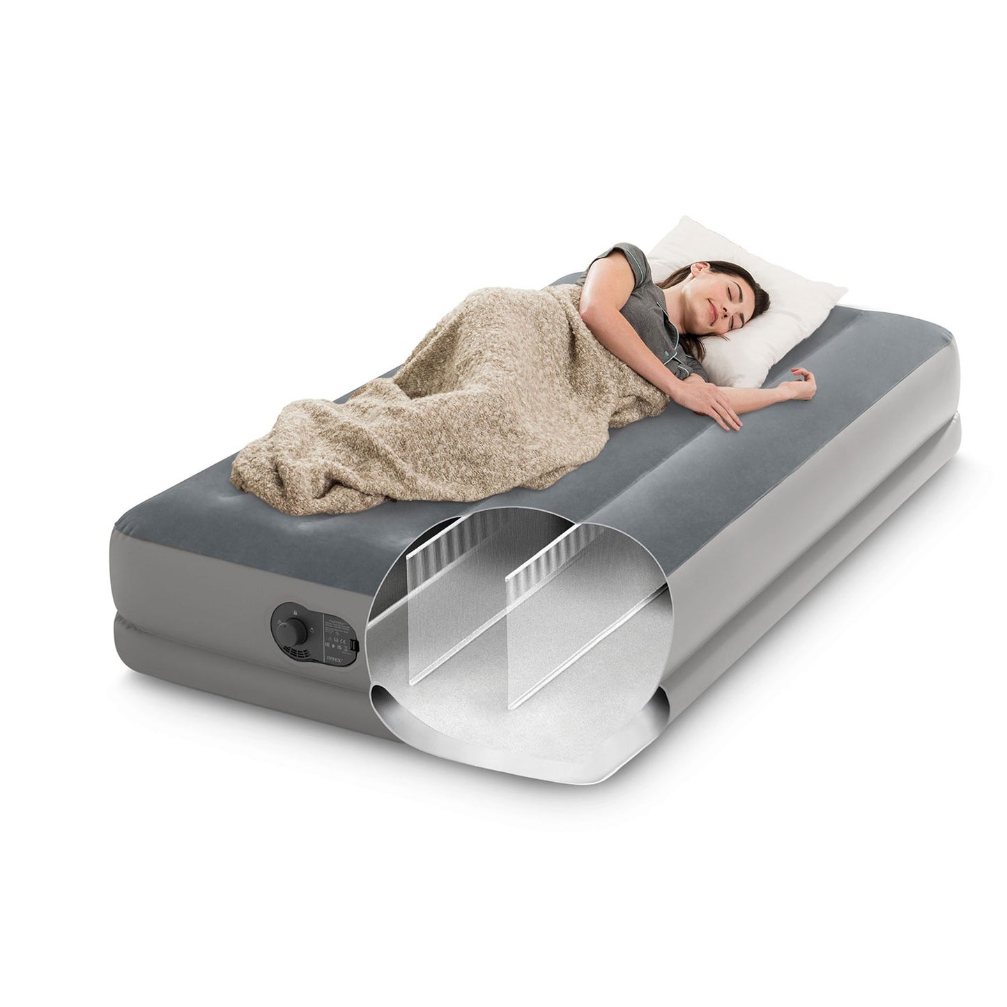 Inflatable Mattress 191x99x30cm with Built-In Pump