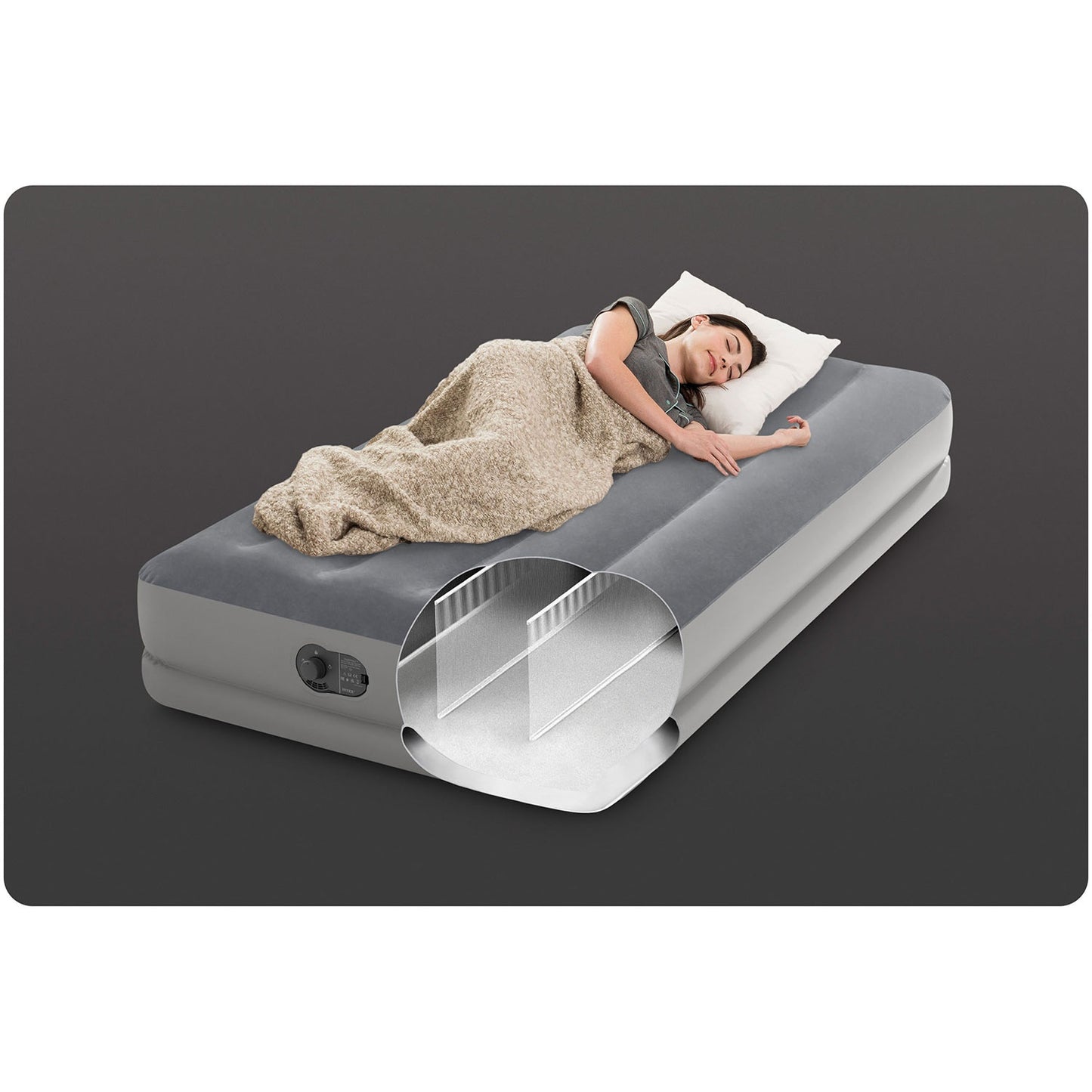 Inflatable Mattress 191x99x30cm with Built-In Pump