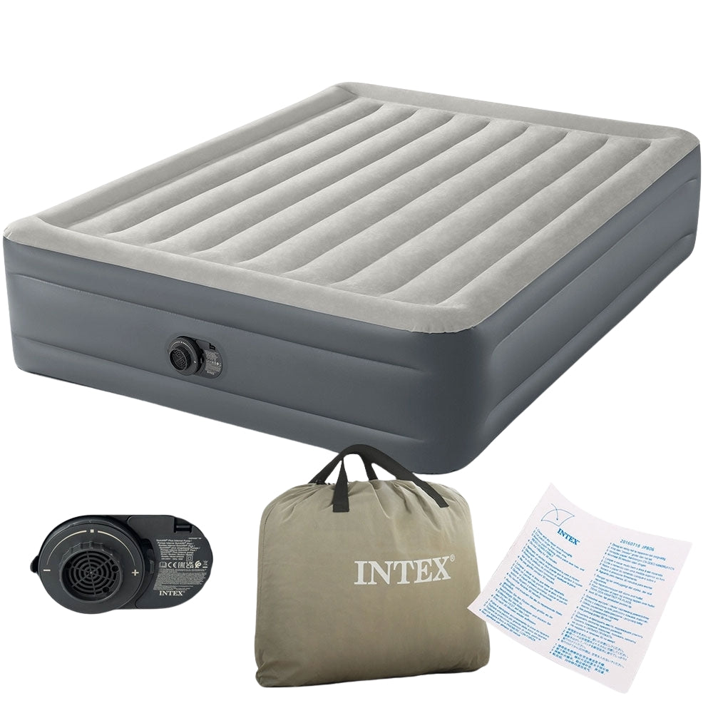 Inflatable Mattress 203x152 cm with Built-In Pump