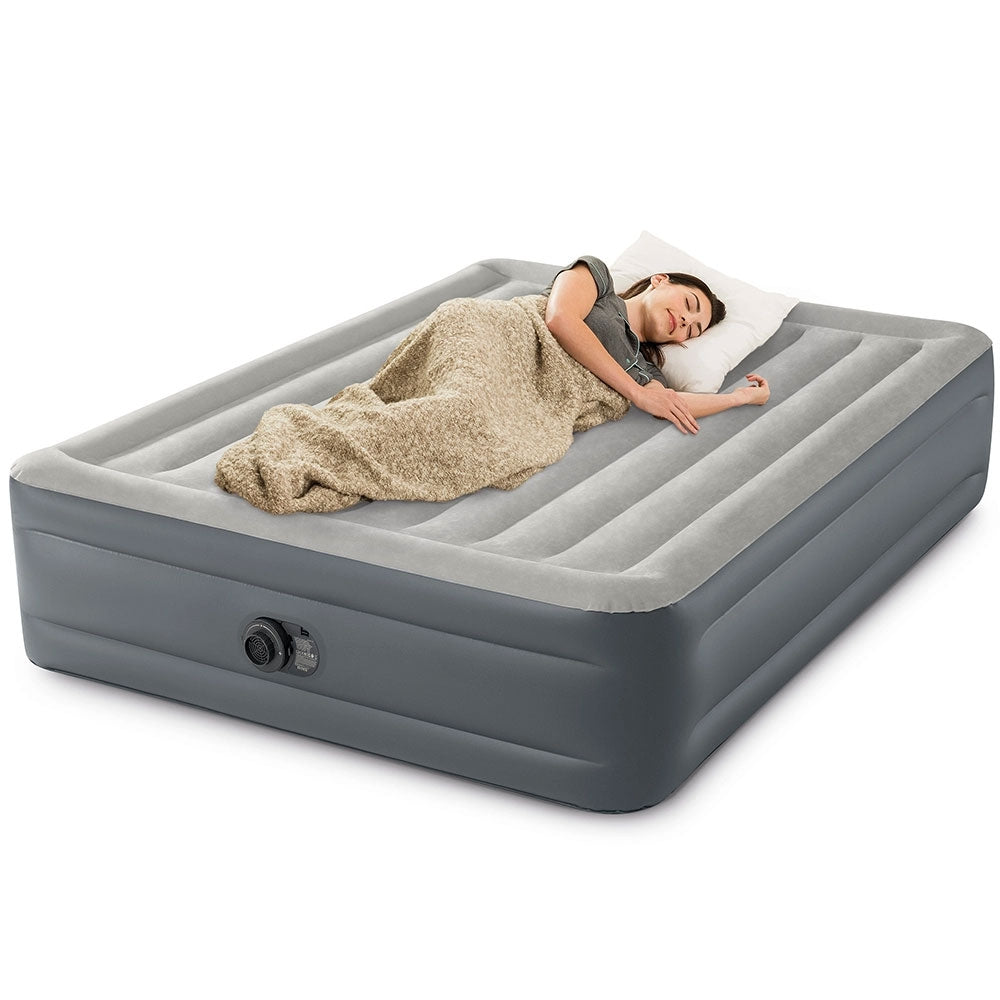 Inflatable Mattress 203x152 cm with Built-In Pump