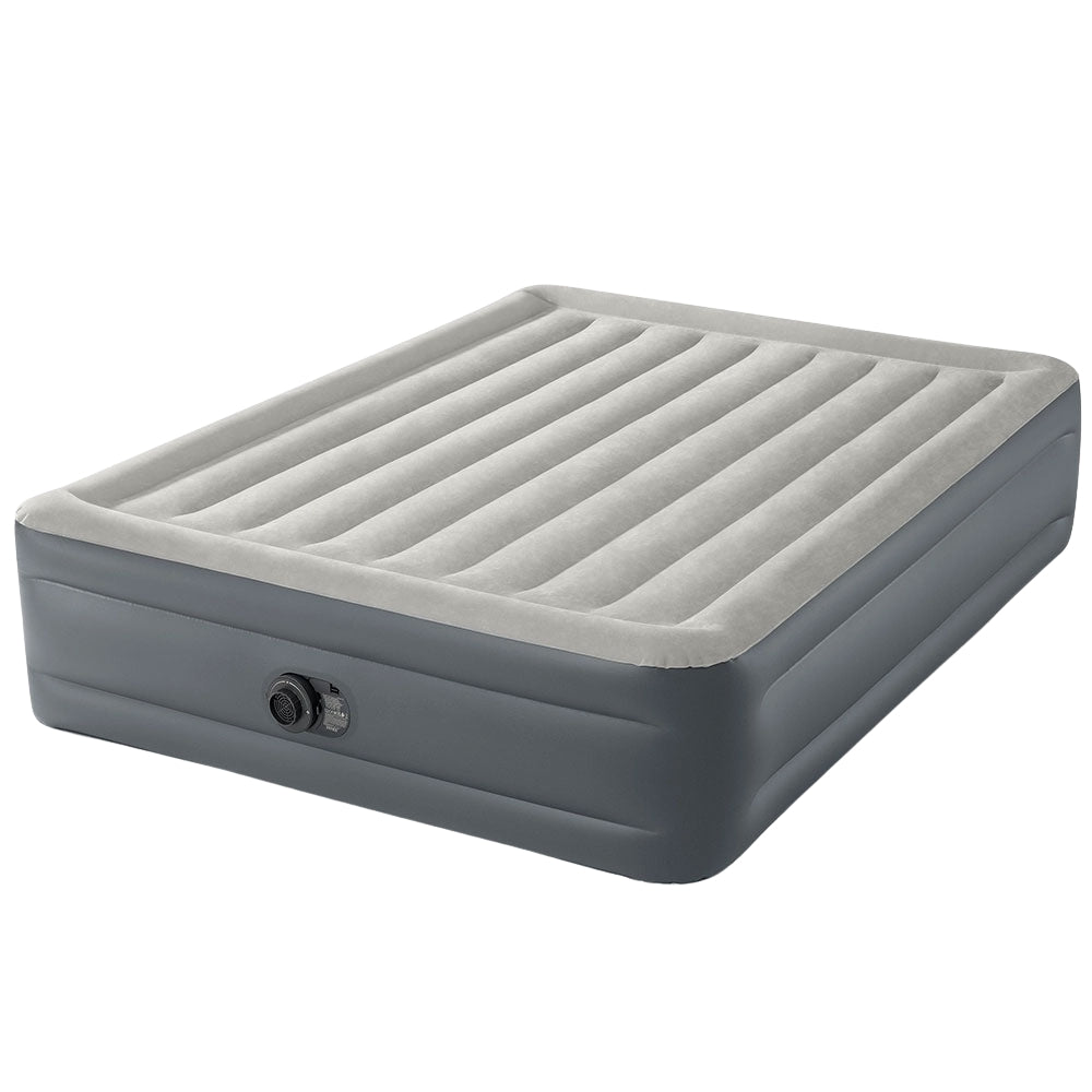 Inflatable Mattress 203x152 cm with Built-In Pump