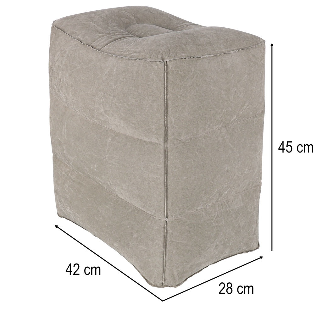 Inflatable Ottoman Footrest, 3-Height Adjustable, Travel