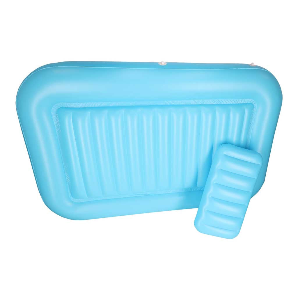 Inflatable Pool Float Lounger 175x115 cm, Pillow, Blue