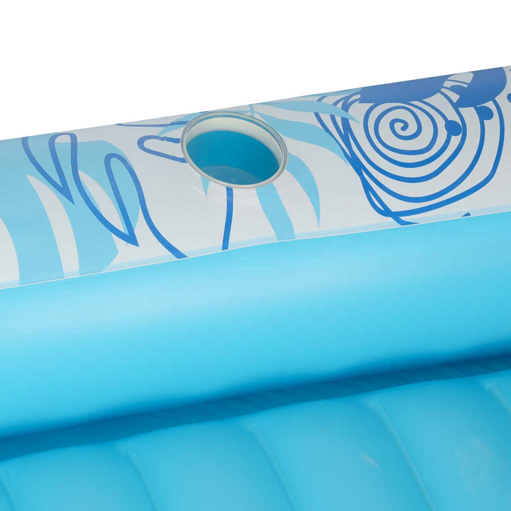 Inflatable Pool Float Lounger 175x115 cm, Pillow, Blue