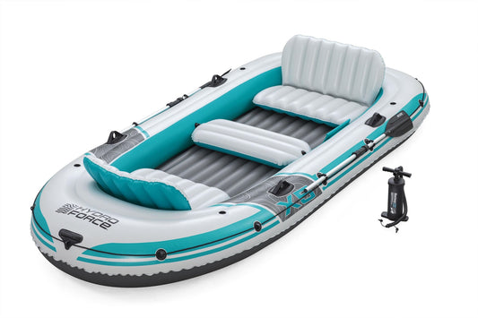 Inflatable Raft Set with Oars, Seats, Motor Mount, 3.64m