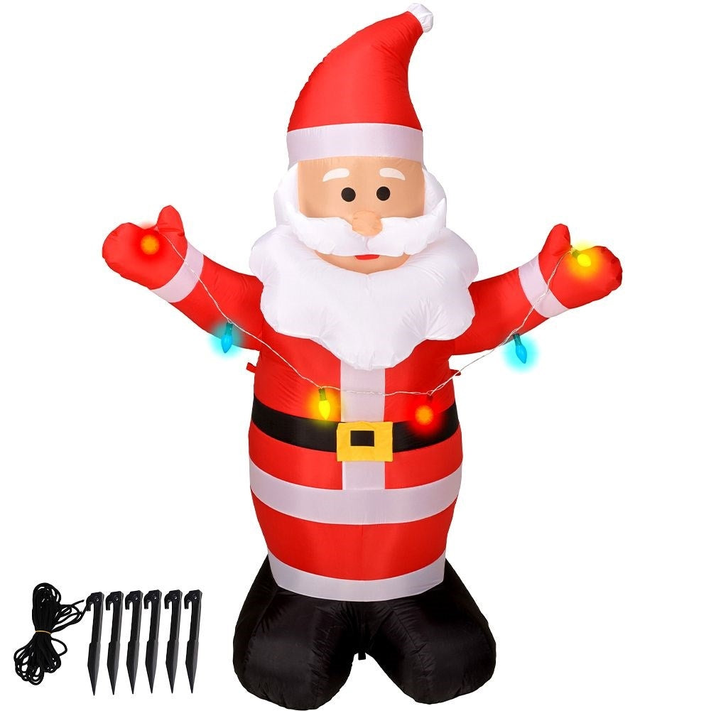 Inflatable Santa Claus with LED, for indoor and outdoor use