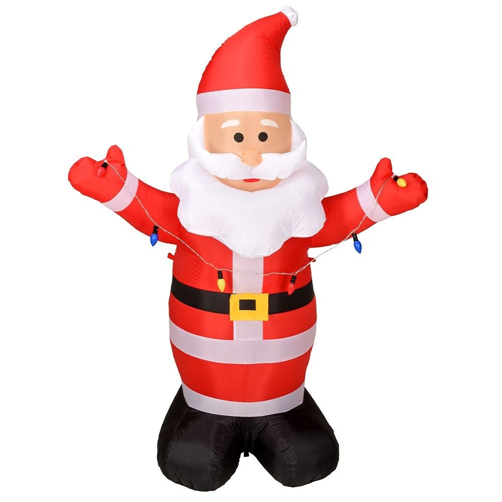 Inflatable Santa Claus with LED, for indoor and outdoor use