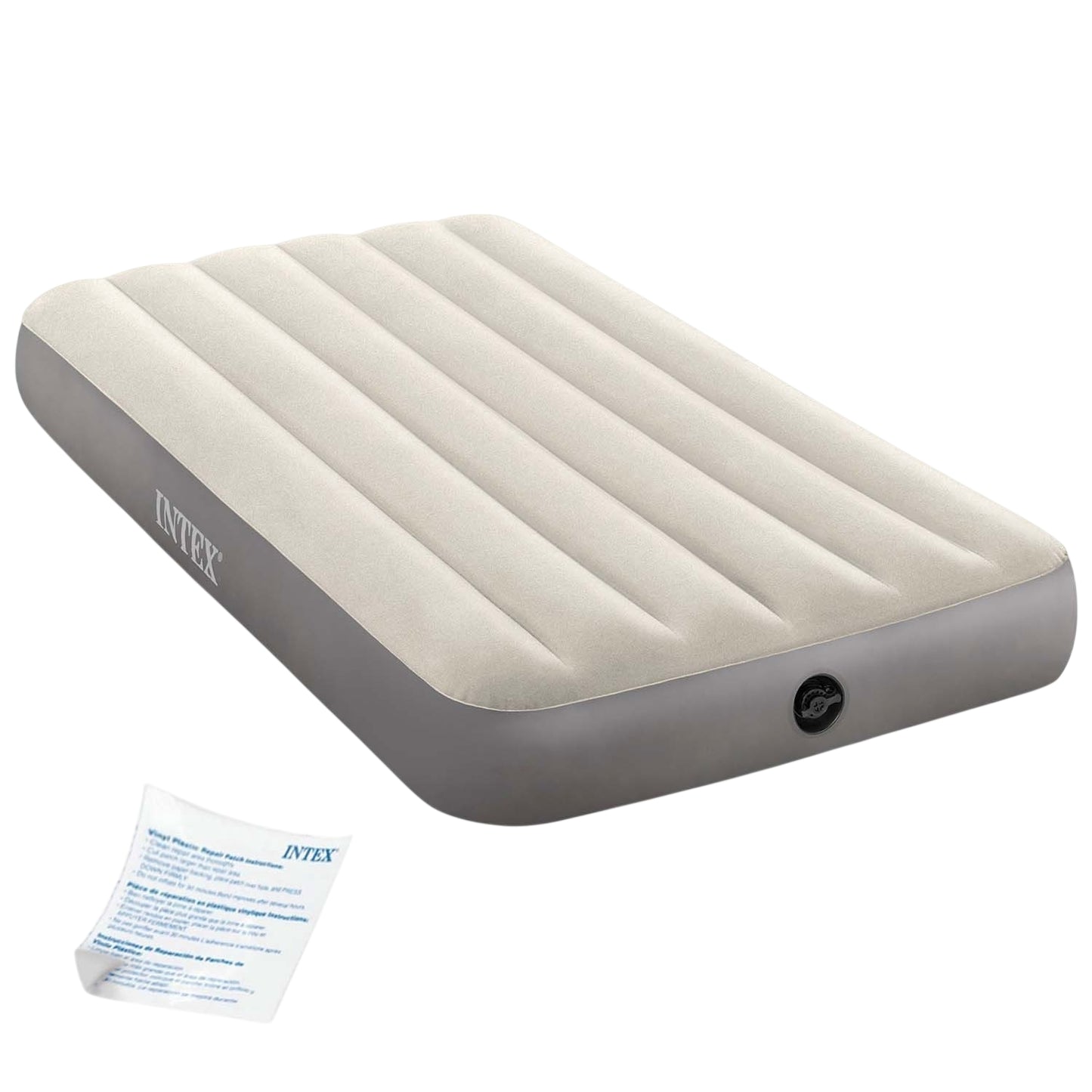Inflatable Velour Air Mattress, Single 191x99 cm