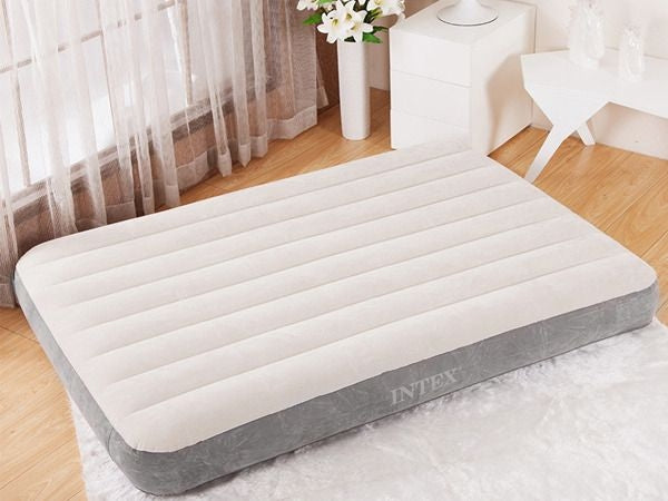 Inflatable Velour Air Mattress, Single 191x99 cm