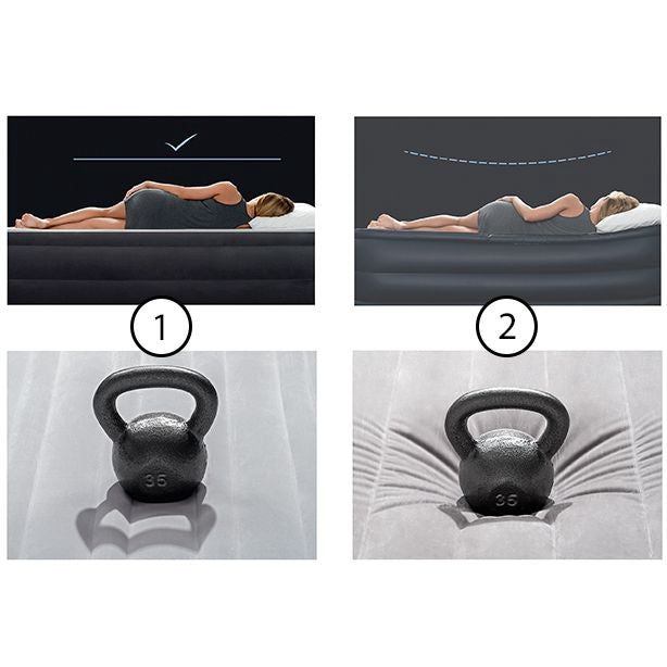 Inflatable Velour Air Mattress, Single 191x99 cm